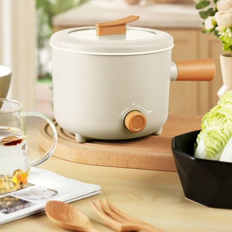 Cuiseur Électrique - 1 8 L - Revêtement Antiadhésif Céramique - 2 Régulations De Puissance 300 W / 600 W - Poignée Ergonomique - Pour Appartement Dortoir Ou Petite Famille (1/5)