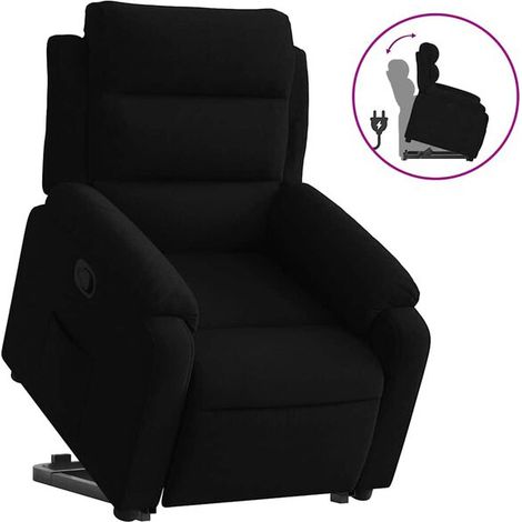 Fauteuil lounge en velours noir (1/5)
