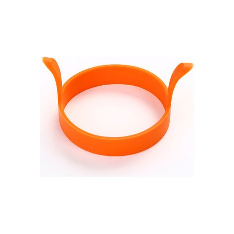 4 moules à anneaux en silicone, œufs frits antiadhésifs, moules à crêpes résistants à la chaleur pour œufs frits (orange) (1/2)