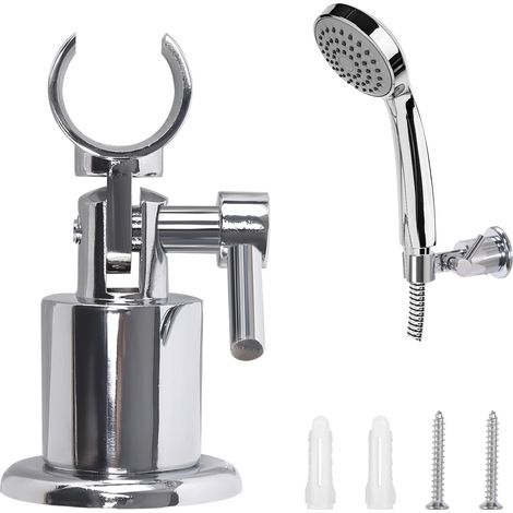 Support Pommeau de Douche Accroche Pommeau de Douche à 180 Degrés Support Douchette Mural Réglage Pivotant Porte Pommeau de Douche pour la Plupart des Pommes de Douche