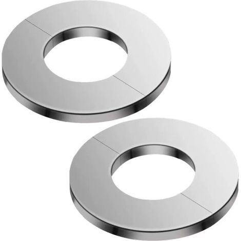 2PCS Acier Inoxydable Cache Tuyau Radiateur - Couvercles pour Embellir Vannes et Tuyaux - pour Les Douches,Les Tuyaux,Les Robinets(Argent, 42mm) (1/5)