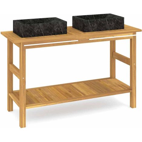 Maison Exclusive - Waschtisch mit Schwarzen Marmorbecken Massivho (1/5)