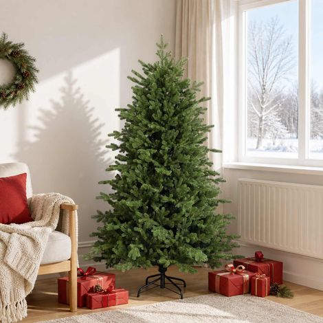 vidaXL Albero di Natale Artificiale con Rami Pieghevoli 180 cm (1/5)