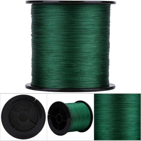 Ligne de Pêche Tressée PE 500m 4 Brins Très Résistante Fil Multifilament Vert pour Corde (1/5)
