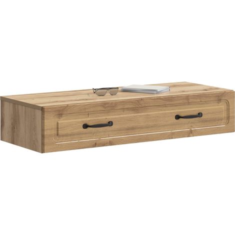 Maison Exclusive - Table d'appoint murale Chêne artisanal 87,5 x 34,5 x 17 cm