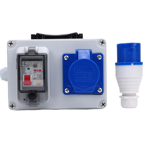 Boîte de distribution extérieure portative IP44 à IP67 étanche à l'eau un type reste une prise de courant de disjoncteur de courant pour l'usine de chantier de construction (1/5)