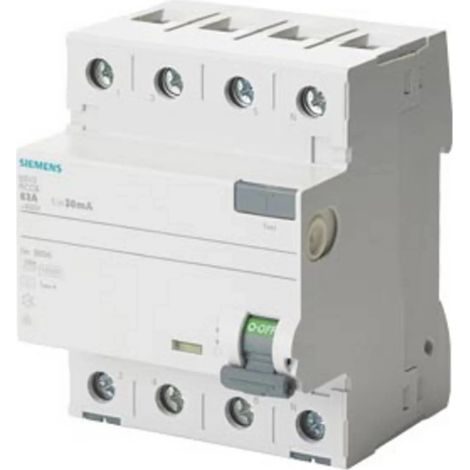 [NEUWERTIG] B-Ware Siemens Fi Schutzschalter Fehlerstromschutzschalter Sentron 5 Sv3 25 A 30m A 4 Pol