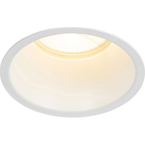 QAZQA Moderno Foco empotrable inteligente blanco IP44 incl. Wifi GU10 70mm - Dept Aluminio Redonda Adecuado para LED Max. 1 x 6 Watt