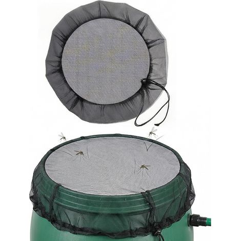 Filet pour Citerne de Pluie Anti-Moustique, Filet Protection Recuperateur Eau de Pluie,Recuperateur Eau Pluie, Protection de Baril Contre Les Feuilles et Les Moustiques (60cm) (1/5)