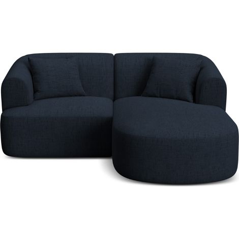 Canapé d'angle droit modulable 3 places tissu structurel bleu roi (1/5)