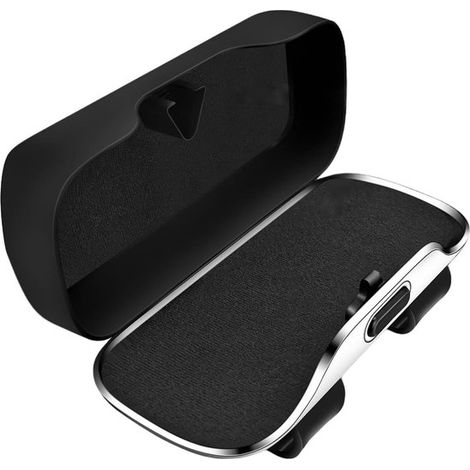 Portaocchiali da auto,Supporto per occhiali da auto,Supporto per clip parasole,Maniglie morbide e imbottite,Grigio,18,5 × 6,5 × 8,1 cm (1/5)