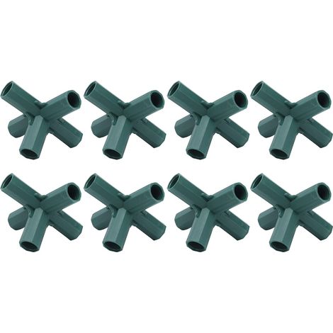 Joint de Support de plante, 8 pièces, Joint de piquet de jardin à 5 voies, connecteur de piquet de plante en plastique pour serre (1/5)