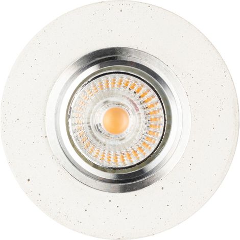 Spot encastrable en Béton Blanc GU10 Max 6w 300 lumens 2700k diam 10 cm VITAR (1/3)