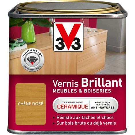 Vernis intérieur Meubles et boiseries V33 Chêne doré Brillant 0,5L