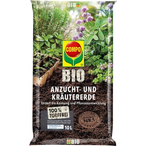 COMPO BIO Anzucht- und Kräutererde torffrei - 10 Liter (1/2)