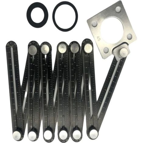 Rule of measurement multi-angles in alloy 12 sides Tool of measurement 12 sides Rule of bending Rule of brick Tiles Tools of positioning of angle in wood (1/5)