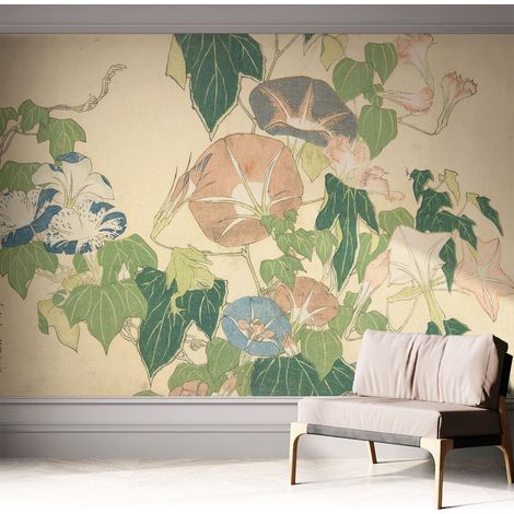 Papier peint autocollant adhésif installation rapide du papier peint durable et résistante Élégance florale 312x219 cm (1/5)