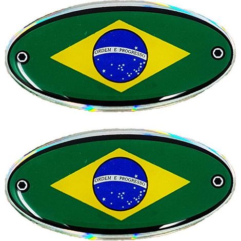 Sticker Adesivo 3D Ovale Brasile Coppia (1/2)