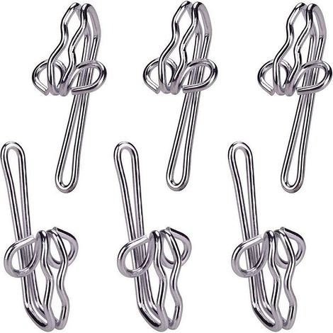 Metallene Vorhanghaken, Schmetterlingshaken, S-Haken, Vorhangzubehör, starker Halt, Faltenclips, langlebig (36 Stück) (1/5)