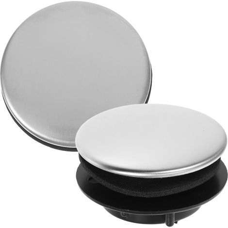 2 pièces Cache Trou Évier Acier Inoxydable Bouchon (1/5)