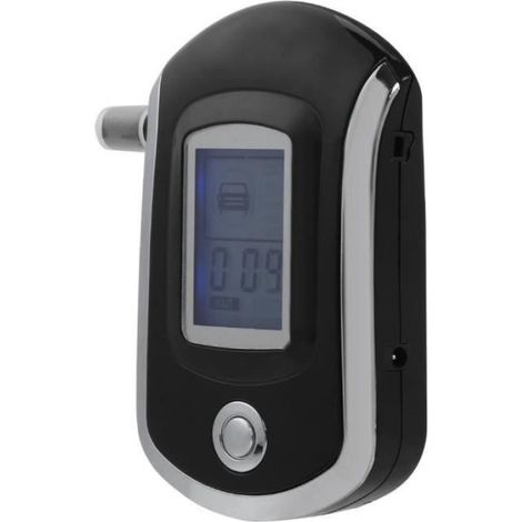 Testeur D Alcool - Capteur Semi-Conducteur - Ecran LCD Retroeclaire - Portatif Poche Voiture - 10 X 3,8 X 2 Cm - 1 Unite (1/4)