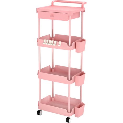 Levede Rolling Kitchen Cart Island Portable Serving Trolley Beauty Storage Rack