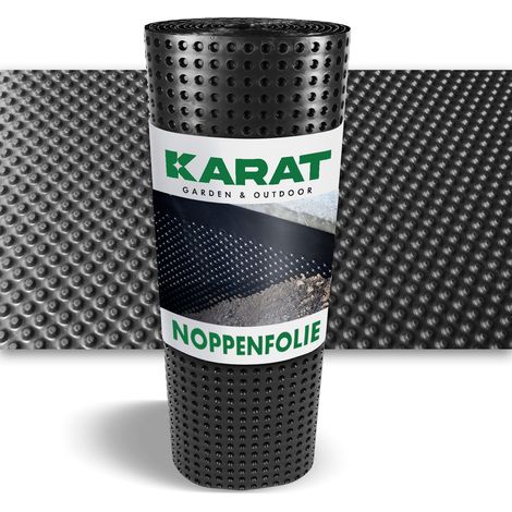 Noppenfolie Schutz vor Feuchtigkeit & Nässe Schwarz 50 x 1000 cm