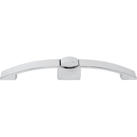 Poignée de tirage-poussoir verrou à bouton RV, arc brillant argenté pour camping-car, camion et caravane - poignée de porte de verrouillage (1/5)