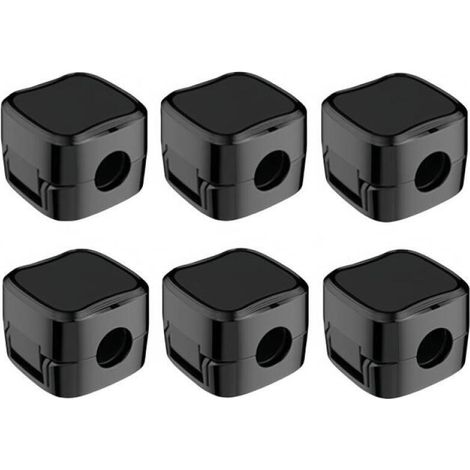 Clips de câbles magnétiques, gestion des câbles sous le bureau, supports de câbles autocollants pour bureau à domicile, noirs, 6 pièces. (1/5)