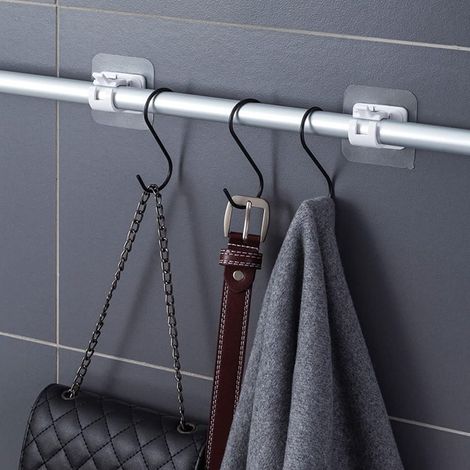 Filiyano-Supports de tringle à rideaux, 8 pièces, blancs (1/3)