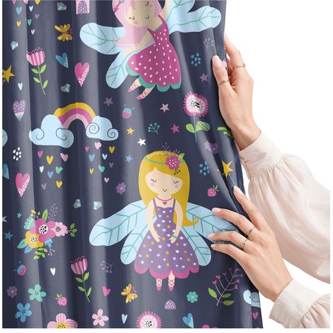 Rideau pour chambre d'enfant (garçon ou fille) avec un ruban à rideaux féerique (1/5)