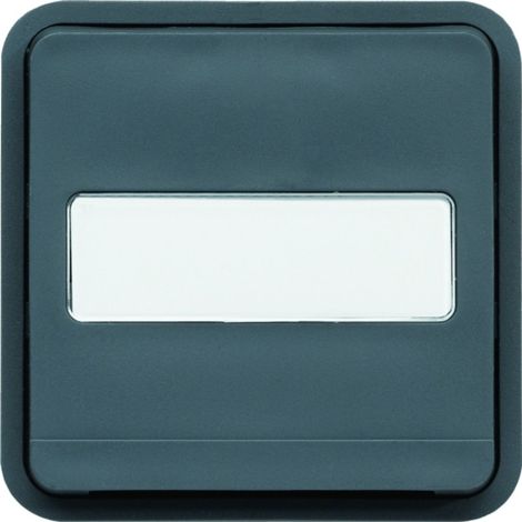 Hager WNA025 cubyko Push button with closure 1F label holder 1F combinable gray IP55