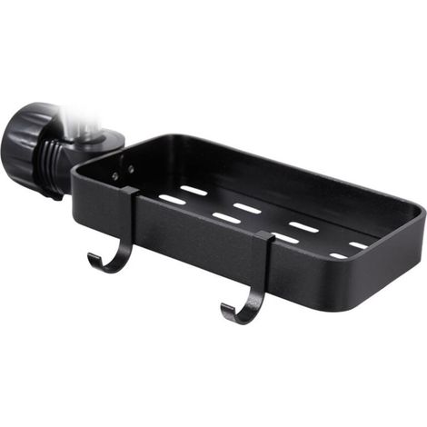1pcs 17.5 10.4cm support de douche non poreux en acier inoxydable, support de salle de bains télescopique en acier inoxydable, support de douche, porte - savon, douche de shampooing (1/4)