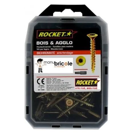 Vite vynex rocket tf acciaio bicromato 5 mm 80 mm 100 pezzi