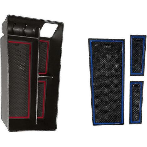 2022 Ford Mach-E Mittelkonsolen-Armlehnen-Staufach, Innenraum-Organizer, rotes Handschuhfach (1/3)