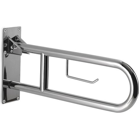 GEDY SNUG maniglione ribaltabile cromato con portarotolo codice prod: 000056571300000 (1/3)