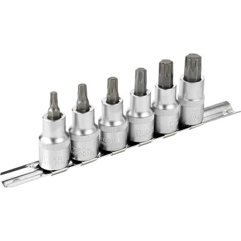 Socket set with bits 1/2", sockets T30 - T60 (1/3)