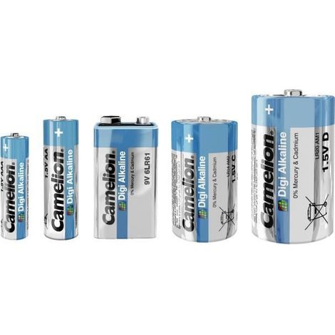 Pile alcaline - Camelion - Digi - 2 pezzi - 8500 mAh - Non ricaricabile