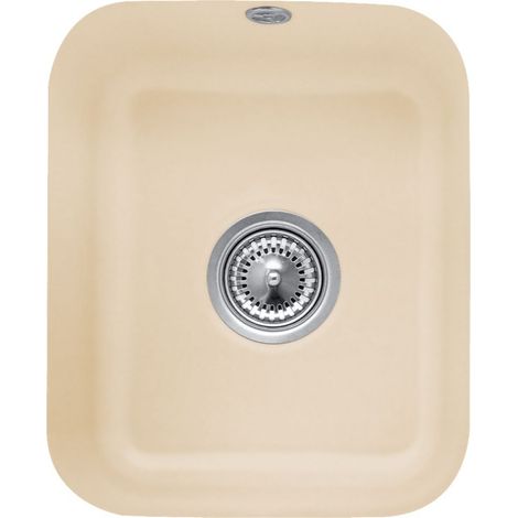 VILLEROY ET BOCH Cisterna 45 Marfil CeramicPlus fregadero de 1 seno con desagüe automático