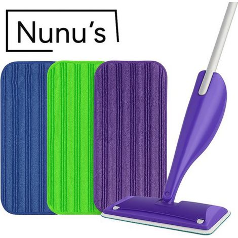 Lingettes réutilisables Nunu Lot de 6 Microfibre Compatibles avec Swiffer Wetjet (1/5)