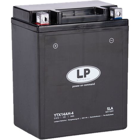 BATERÍA LANDPORT YTX14AH-4 (MS LTX14AH-4) (YB14-A2) 12V 14AH (134X89X166MM) (210A) SLA SIN MANTENIMIENTO - INUNDADA (4)