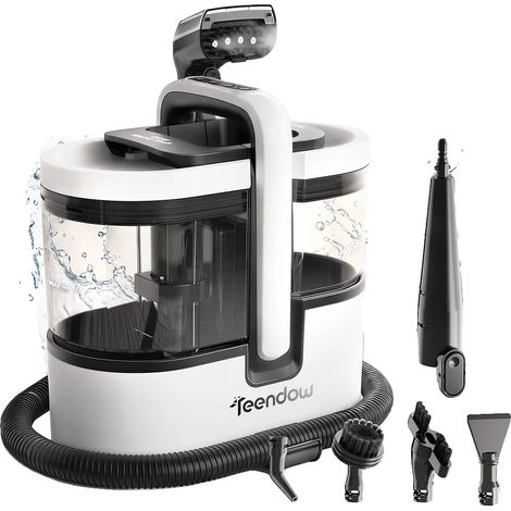 Limpiador a vapor, 1800 W de potencia, 16 kPa de succión, depósito de agua limpia de 1600 ml, depósito de agua sucia de 1500 ml, cable de 4 m de longitud. (1/5)