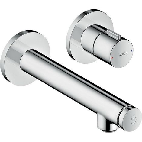 mitigeur lavabo Select encastré mural, bonde à écoulement libre laiton poli