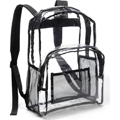 Klassischer/Freizeit-/Schulrucksack, transparent, 1 Stück - Crezuo