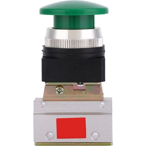 Distributeur mécanique pneumatique 2 positions 3 voies G1/8 commutateur bouton poussoir MOV-03A (1/5)