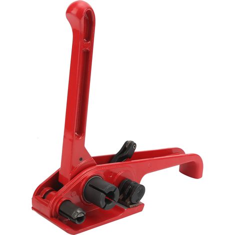 Tendeur de sangle en plastique manuel à barre de pression, machine de coupe pour feuillard de 12 à 16 mm (1/5)