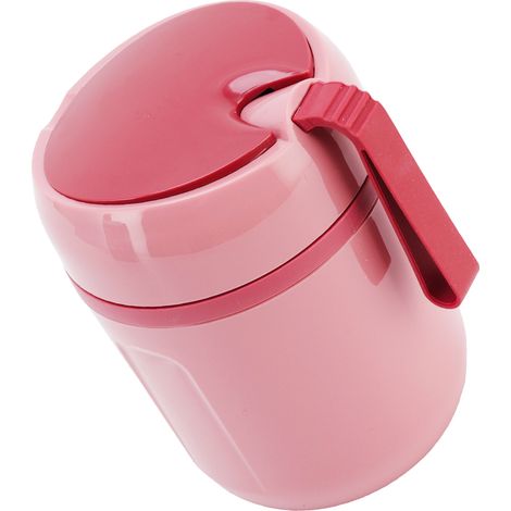 Tasse petit-déjeuner isotherme double paroi 304 inox, mousse isolante, 480ml, pot à soupe portable étanche, rose, pour bureau (1/5)
