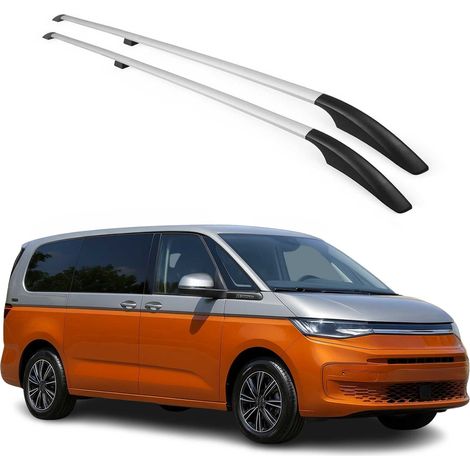 Barres de toit longitudinales pour VW T7 Multivan 2021-2026 L2 Aluminium Gris 2x (1/5)