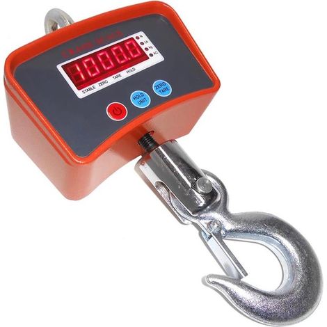 Bilancia Elettronica Industriale 1000 Kg Display Led Gancio Da Gru Acciaio Inox (1/3)