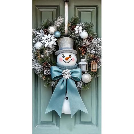 Guirlande Porte De Noël - Bandeau Porte Noël En Tissu Rouge - Décor Porte Pour Fêtes De Fin D Année - 35 X 71 Pouces - 1 Pièce (1/5)
